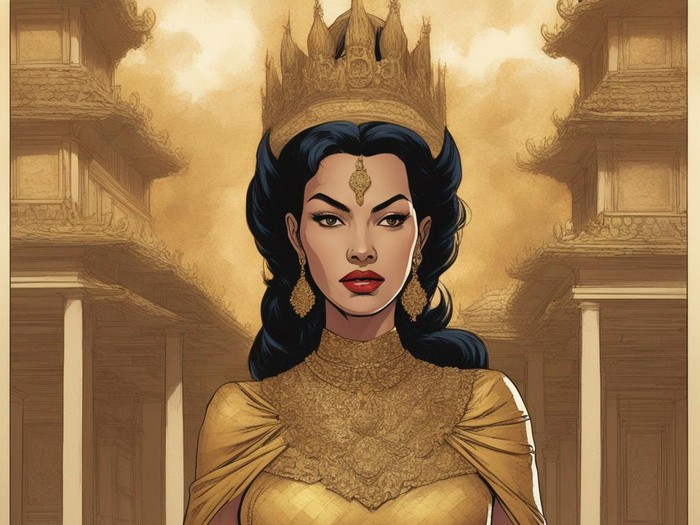 Kartun Nyi Rambut Kasih, Ilustrasi gambar ini memanfaatkan bantuan alat sumber terbuka AI bernama AI Comic Factory