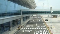 Suasana Bandara Internasional Dhoho yang akan segera beroperasi di Kediri, Jawa Timur, Jumat (1/12/2023).