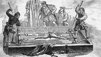 Li Si adalah ahli hukum terkenal, ahli kaligrafi dan sosok berpengaruh dari dinasti Qin di China, antara tahun 246 SM dan 208 SM. Li Si juga dianggap penemu metode penyiksaan mengerikan yang disebut Lima Rasa Sakit. Dalam metode brutal ini, dahi korban dicap terlebih dahulu lalu hidungnya dipotong. Setelah itu kakinya dipotong, kemudian korban dikebiri dan akhirnya dieksekusi. Namun, setelah kematian kaisar, Li Si malah dieksekusi dengan penemuannya sendiri. Foto: 25 List