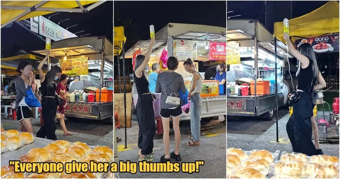 Masih Diinfus, Wanita Ini Tetap ke Pasar Malam untuk Jajan Makanan