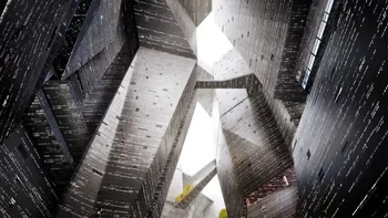 The Line akan terdiri dari dua gedung pencakar langit linier paralel setinggi 500 meter yang berdiri terpisah 200 meter dan akan dilapisi dengan fasad cermin. Foto: Neom