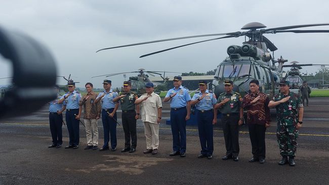 Prabowo serahkan delapan helikopter baru ke TNI AU (M Sholihin/detikcom)