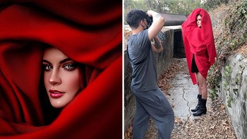 Nah ini rahasia membuat foto portrait modal kain. Foto: Boredpanda