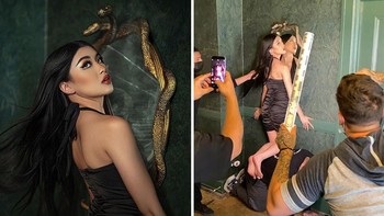 Bangku yang digunakan model unik. Foto: Boredpanda