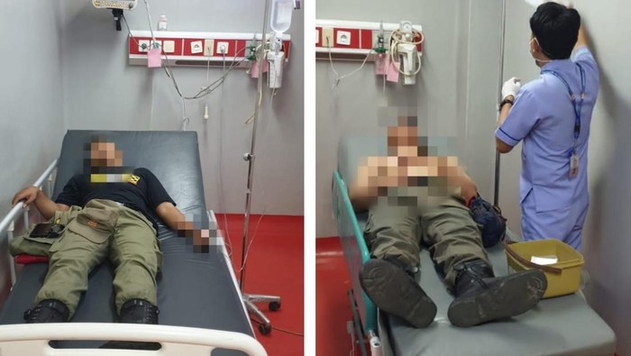 satpol pp surabaya ditendang pendemo dirawat di rs soewandhi