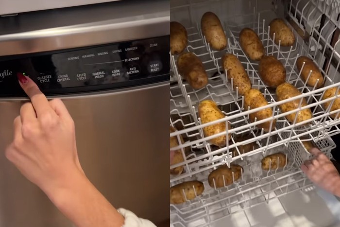 Netizen mencuci kentang pakai dishwasher