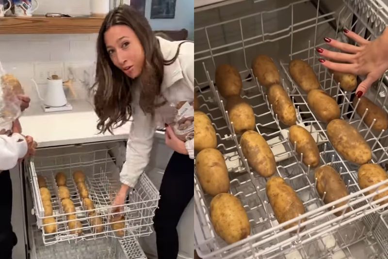 Netizen mencuci kentang pakai dishwasher