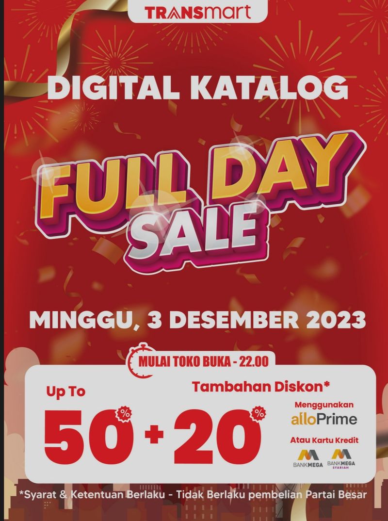 Transmart Full Day Sale Minggu 3 Desember 2023