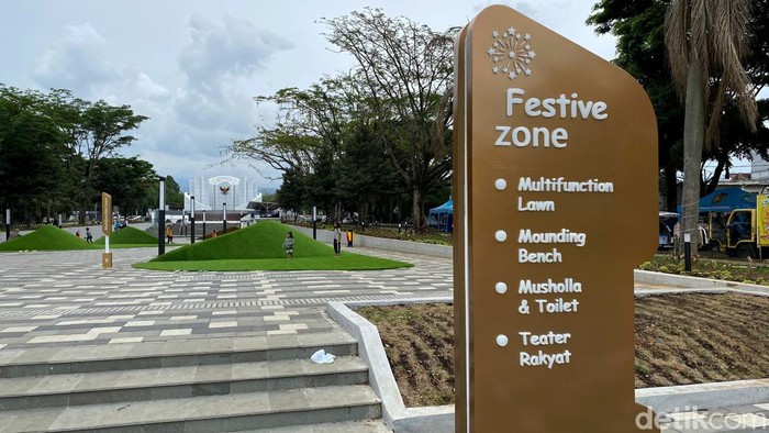 Wajah baru Taman Monumen Perjuangan Rakyat Jabar di Kota Bandung.