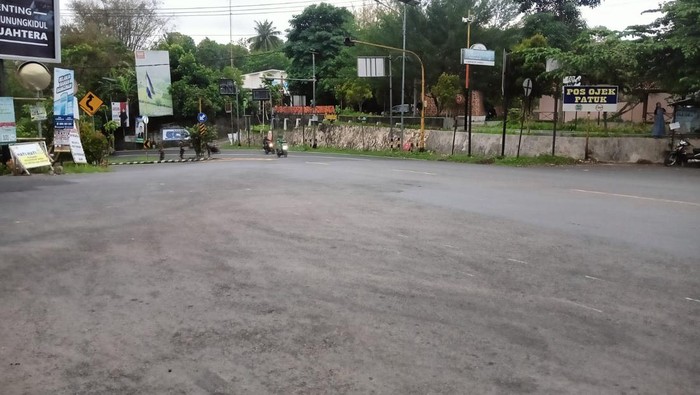 Kondisi perempatan Patuk pada Sabtu (2/12/2023) pukul 17.30 WIB.