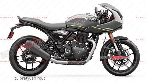 Triumph Thruxton 400 di India.