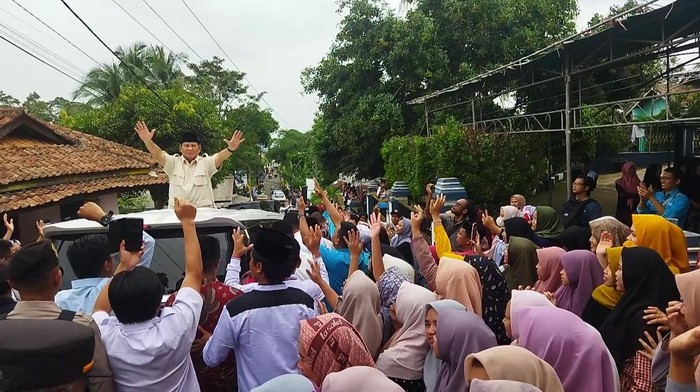Calon presiden nomor urut 2 Prabowo Subianto di Pandeglang