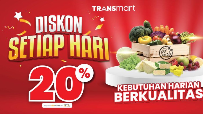 Transmart Diskon 20% Setiap Hari