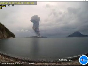 Sepanjang 2023, Gunung Anak Krakatau Erupsi Sebanyak 687 Kali