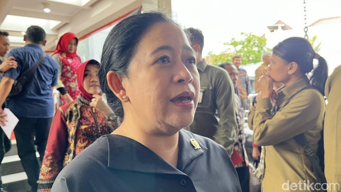 Ketua DPP PDIP, Puan Maharani saat di Kabupaten Sukoharjo, Minggu (3/12/2023).