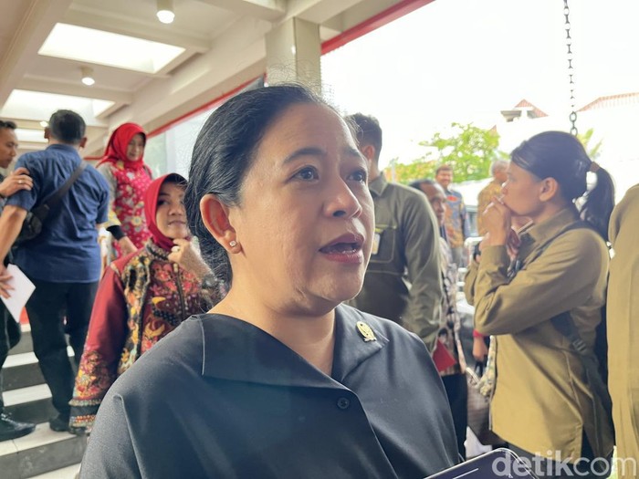 Ketua DPP PDIP, Puan Maharani saat di Kabupaten Sukoharjo, Minggu (3/12/2023).