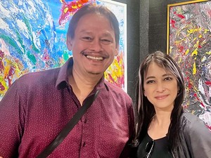 Sibuk Jadi Produser Film Horor, Vera Lasut Sempatkan Terlibat di Pameran Lukisan
