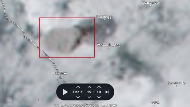 Erupsi Gunung Marapi di Sumatera Barat