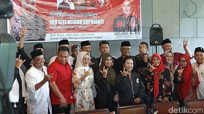 Istri Ganjar, Siti Atikoh. (Tiara Aliya Azzahra/detikcom).