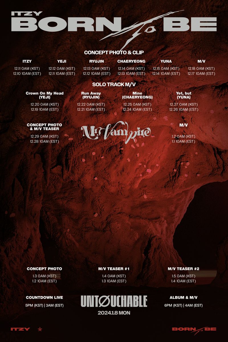 ITZY comeback dengan album penuh kedua Born To Be pada Januari 2024.