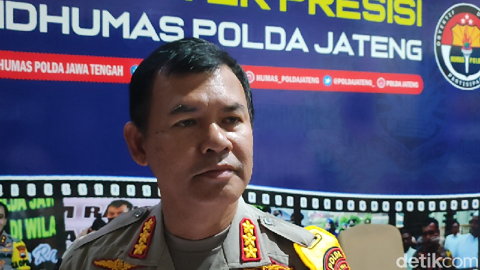 Kabid Humas Polda Jateng, Kombes Satake Bayu saat memberikan keterangan pers di kantornya, Jalan Pahlawan, Semarang, Senin (4/11/2023).