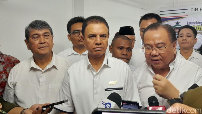 Kapten Timnas AMIN M Syaugi (tengah). (Kurniawan Fadilah/detikcom).