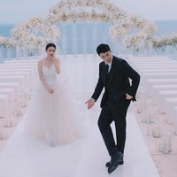 Dalam foto-foto yang diunggahnya, Luna terlihat menawan dengan gaun pengantin yang mewah.  Foto: Instagram