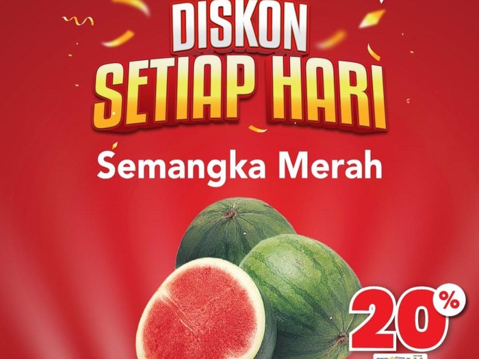 Transmart Diskon Setiap Hari-Semangka Merah