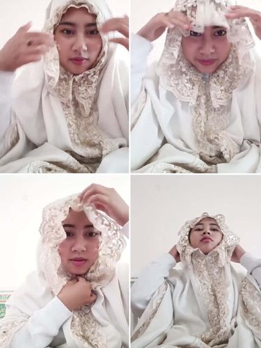 Wanita ini mengunggah video saat memakai mukena bikin bingung, viral di TikTok
