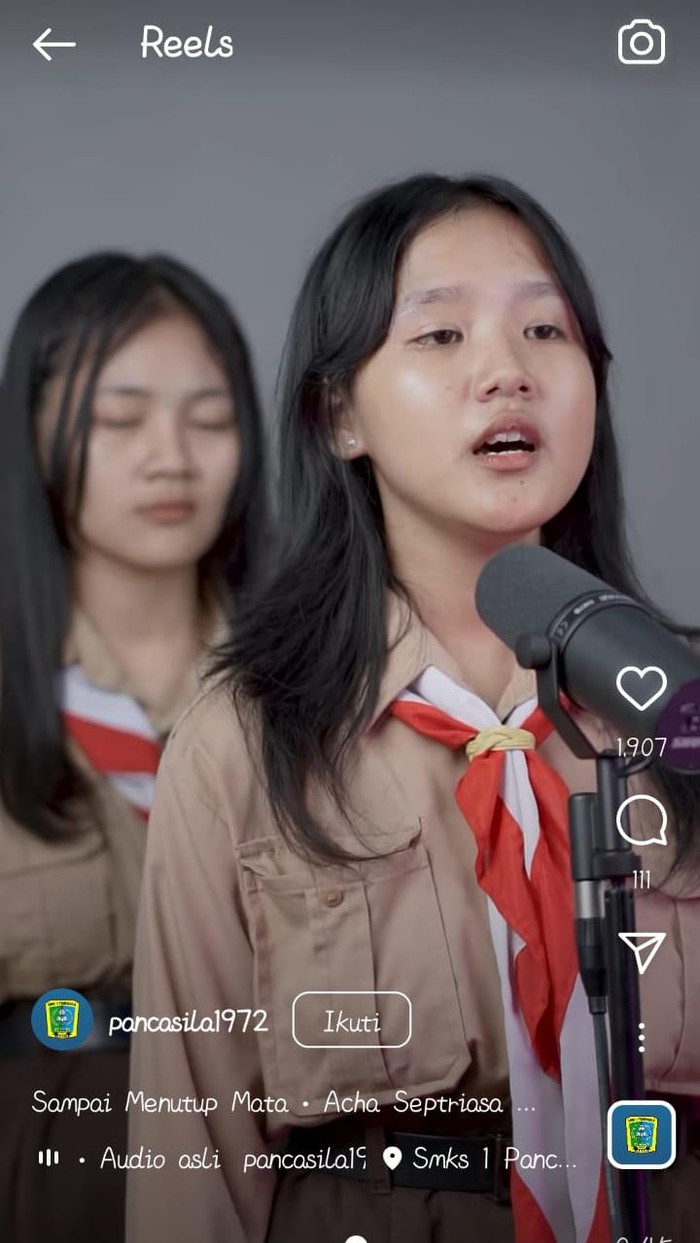 Aksi pelajar SMK 1 Pancasila Ambulu, Jember men-cover lagu menuai decak kagum warganet