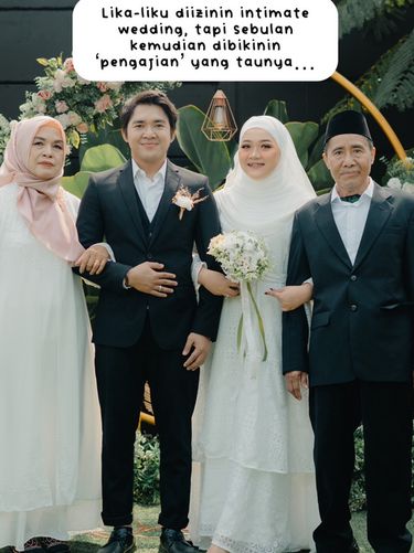 KIsah pengantin yang menggelar acara intimate wedding, viral di TIkTok