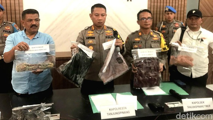 Konferensi pers kasus pemerkosaan siswa SD oleh Siswa SMK di Tanjungpinang, Kepri. (Alamudin Hamapu/detikSumut)