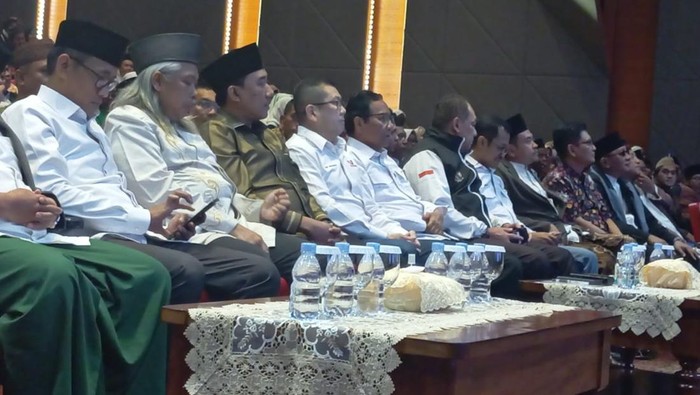 Mahfud Md hadiri silahturahmi pemimpin ponpes se-Jabodetabek (Mulia/detikcom)