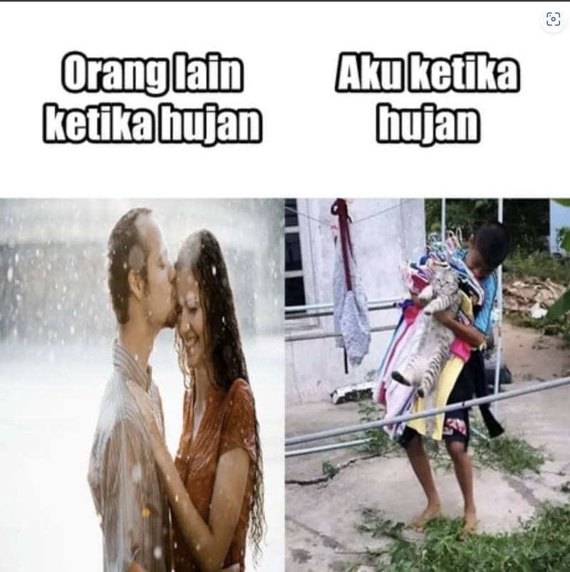 Suasana saat hujan memang menyenangkan dan menenangkan. Siapa nih yang paling suka saat hujan turun?