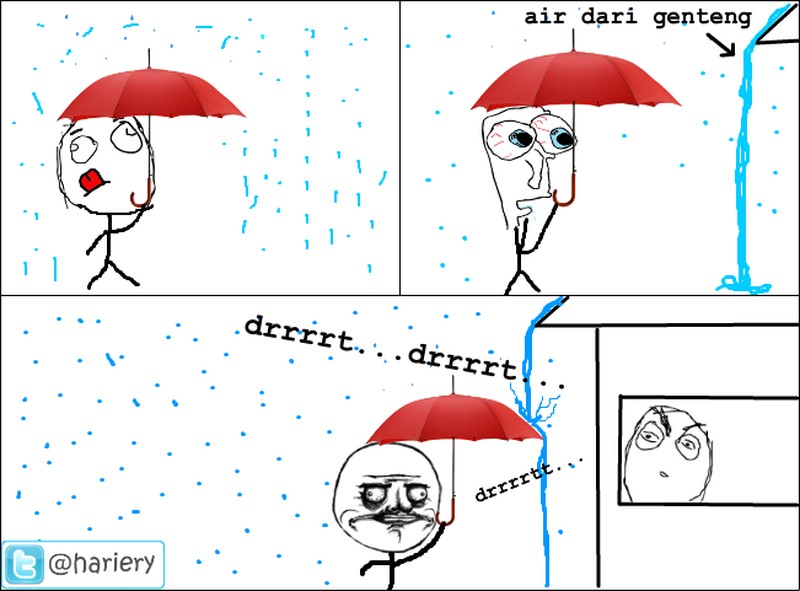 Suasana saat hujan memang menyenangkan dan menenangkan. Siapa nih yang paling suka saat hujan turun?