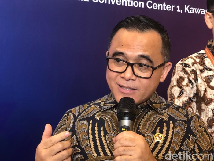 Menteri Pendayagunaan Aparatur Negara dan Reformasi Birokrasi (MenpanRB) Abdullah Azwar Anas di BNDCC, Nusa Dua, Selasa (5/12/2023). (Aryo Mahendro/detikBali)