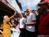 Momen Ganjar Blusukan ke Pasar Baru Balikpapan