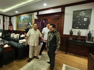 Prabowo Bertemu Hendropriyono di Kemhan