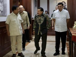 Prabowo Bertemu Hendropriyono di Kemhan: Sekali Komandan Tetap Komandan