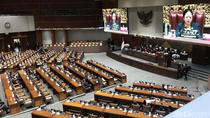 Rapat paripurna penutupan masa persidangan II tahun sidang 2023-2024. (Firda/detikcom)