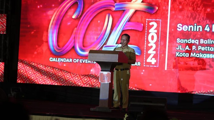 Sekda Makassar Muh Ansar melanching Calender of Event (COE) Makassar 2024.