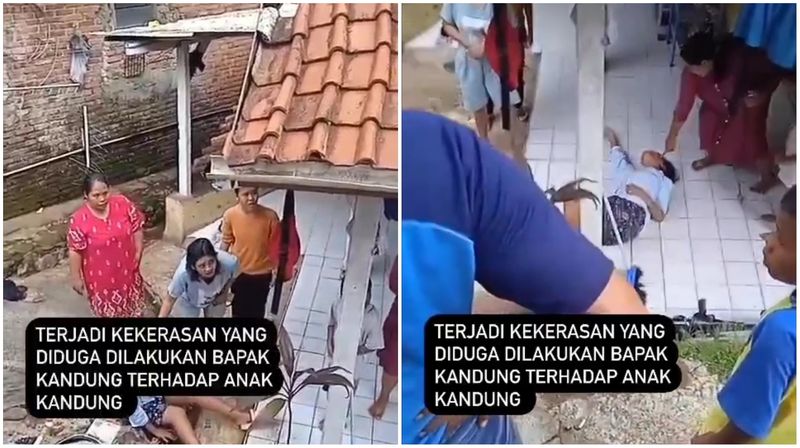 Tangkapan layar video viral di media sosial dugaan penganiayaan di Sukabumi.