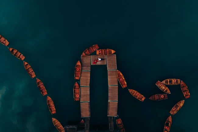 Foto pernikahan karya Ben Lane dari Tinted Photography memenangkan kategori From Above, di mana foto diambil dari atas. Foto: International Wedding Photographer of the Year