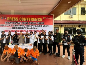4 Kurir Narkoba Malaysia-Indonesia Dibekuk di Bengkalis, 5 Kg Sabu Disita
