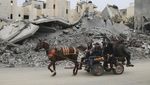 Israel Gempur Khan Younis, Warga Palestina Mengungsi ke Rafah