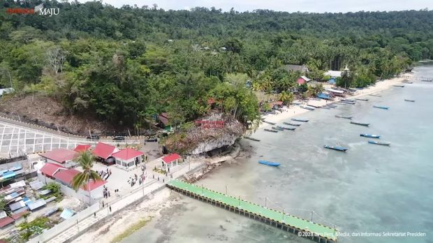 Kampung Nelayan Modern, Biak Numfor. (YouTube/Sekretariat Presiden)