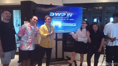 Konferensi Pers Pagelaran DWP XV di restoran Jendela Bali, GWK, Rabu (6/12/2023). (Aryo Mahendro/detikBali)
