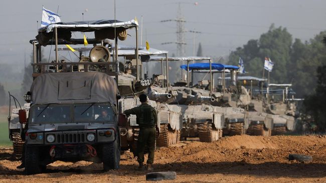 Konvoi Tank Israel Mulai Jajah Gaza Selatan
