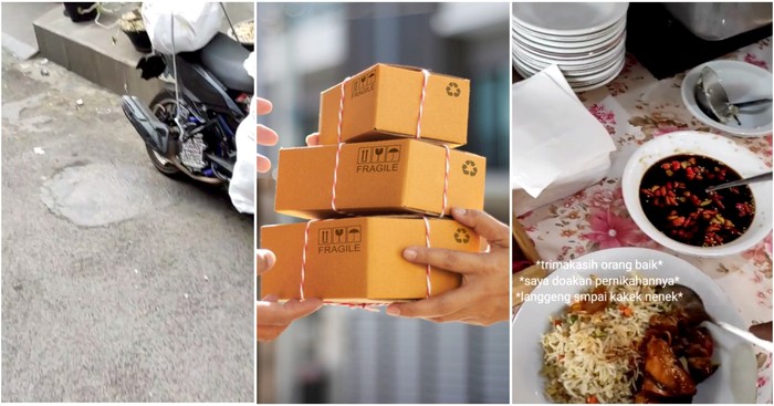 Kocak! Antar Paket ke Kawinan Kurir Ini Ditawari Makan Prasmanan