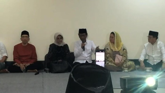 Mahfud saat pengajian kebangsaan di Teuku Umar